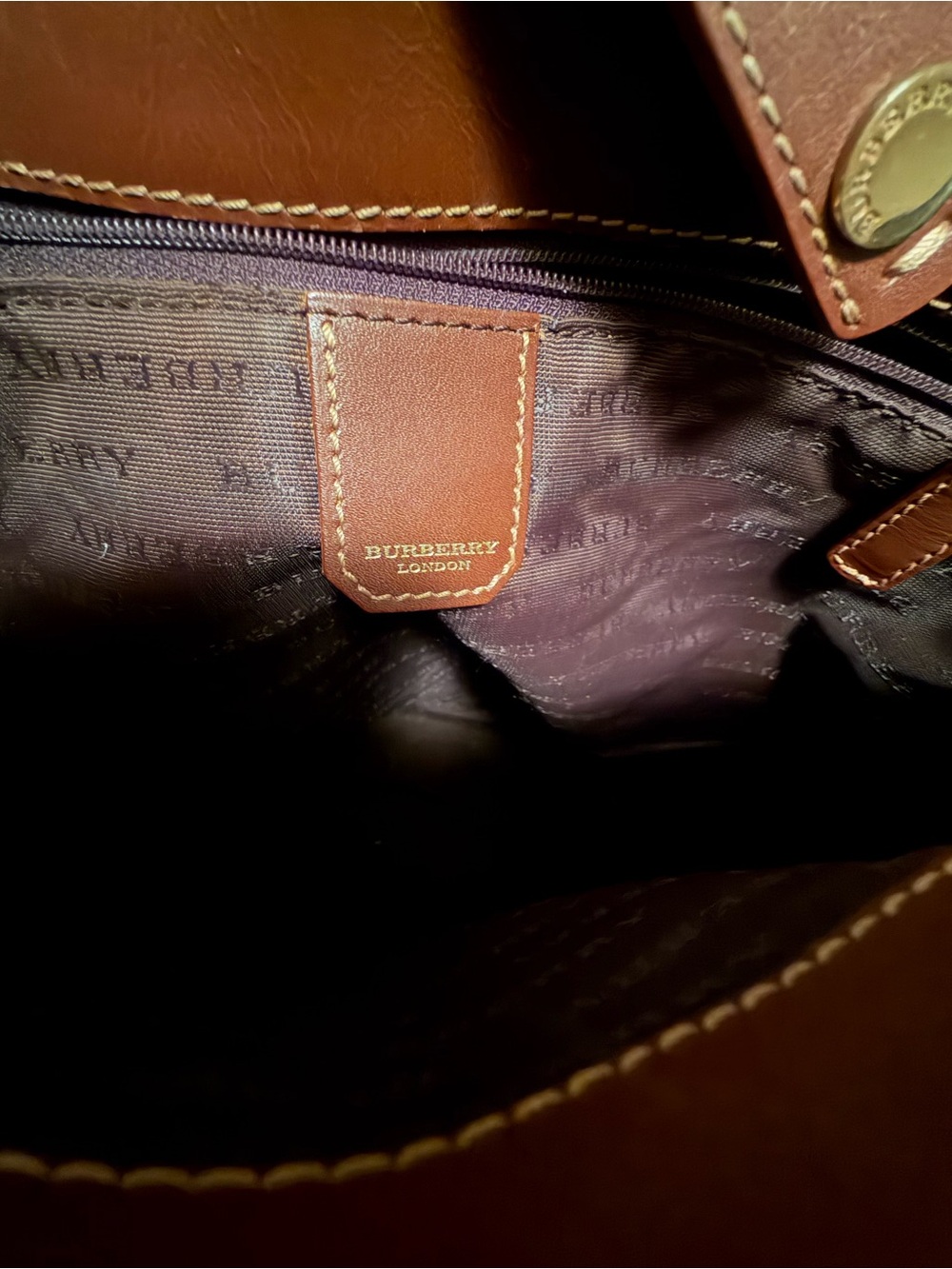 Burberry Canvas Tote Bag in Beige and Brown - Picture 5 of 10